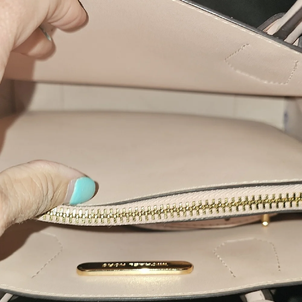 Michael Kors Pink Logo Mini Satchel with Gold Hardware